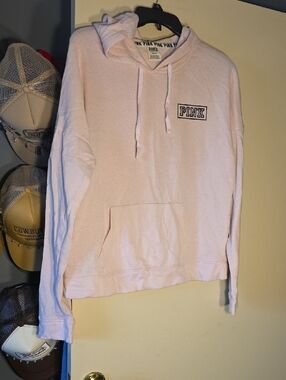 PINK Victoria's Secret Women's Light Pink Pullover Hoodie Sweater